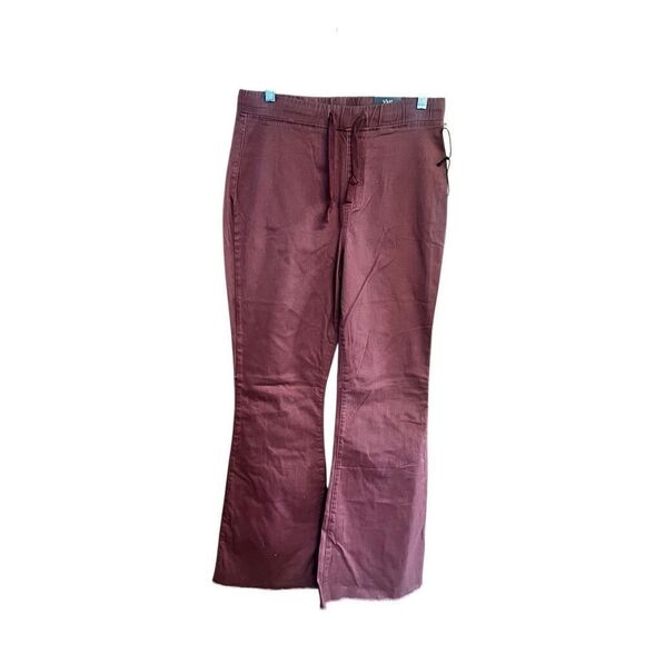 YMI High Rise-Pull on-Flare Pants Sz L Brown NWT - Picture 1 of 8